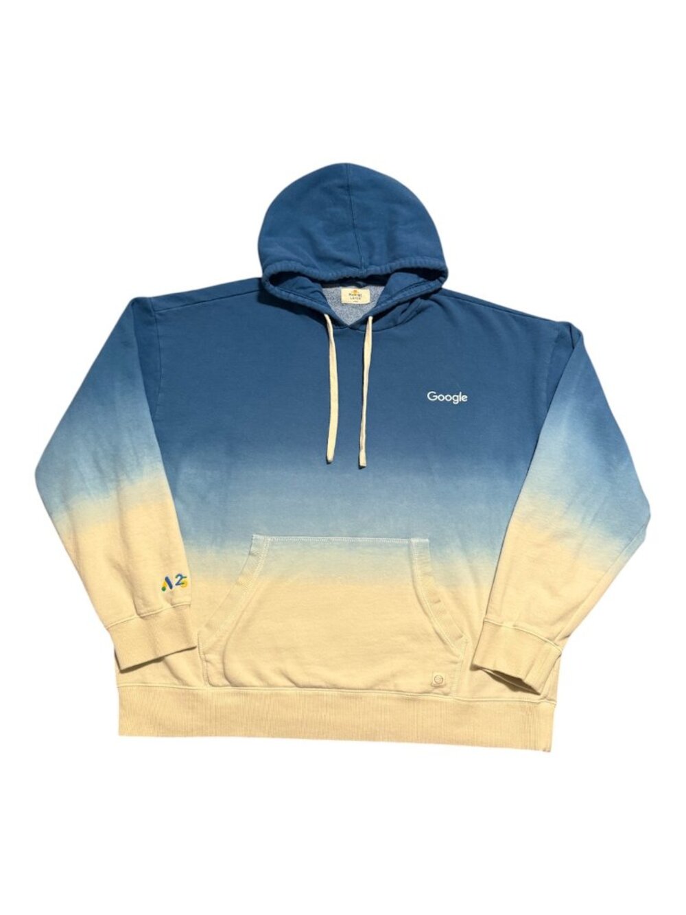 Marine Layer Google Blue White Ombré Pull Over Hoodie Men’s Large *Read*